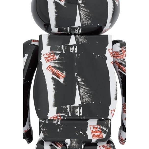 400% & 100% Bearbrick Sæt - The Rolling Stones (Sticky Fingers - Black