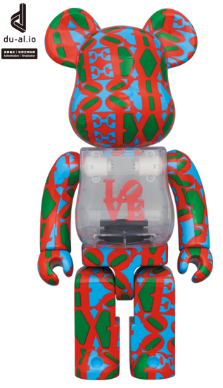 400% Bearbrick - Robert Indiana - LIEBE