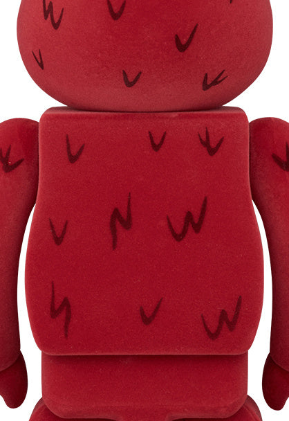 400% & 100% Bearbrick-Set - Elmo (beflockt)