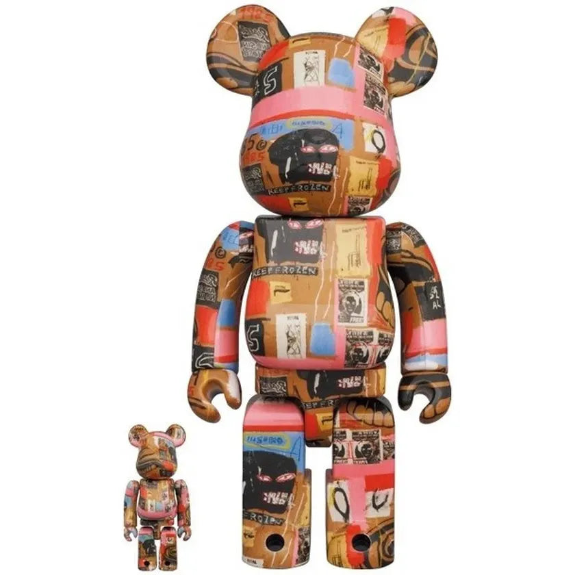 400% & 100% Bearbrick Set – Andy Warhol x Jean-Michel Basquiat #2-Medicom Toy-Bearbrick
