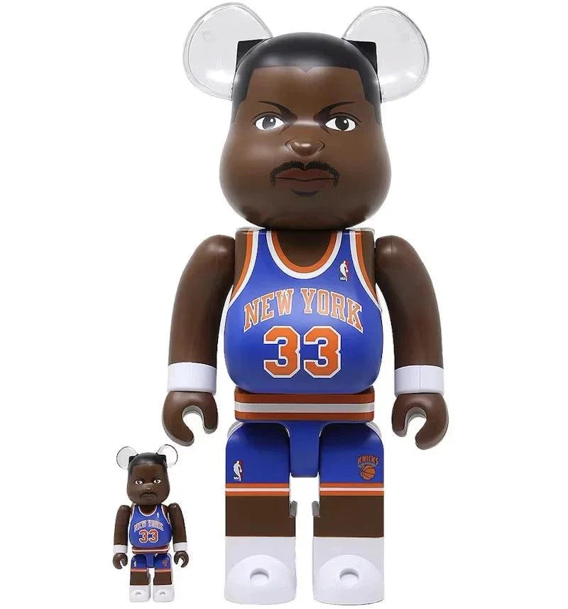 100 % & 400 % Bearbrick-Set – Patrick Ewing (New York Knicks)