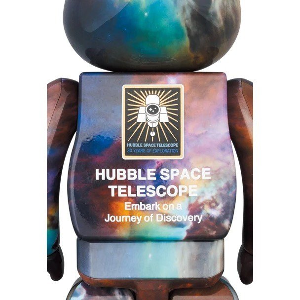 400 % und 100 % Bearbrick-Set – Hubble-Weltraumteleskop Lagunennebel (Messier 8)