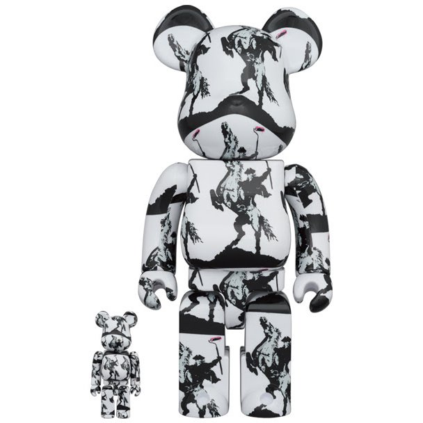 400 % und 100 % Bearbrick-Set – Highwayman (Brandalised x Banksy)