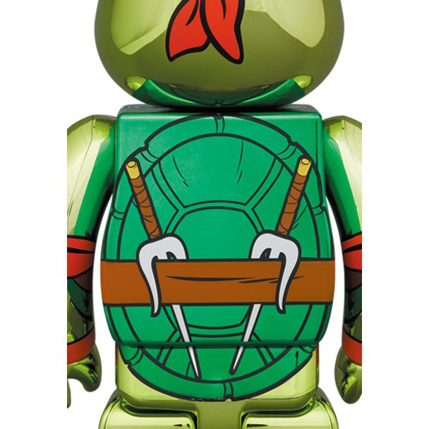 400% & 100% Bearbrick Sæt - Raphael Chrome (Teenage Mutant Ninja Turtles)