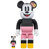 400 % und 100 % Bearbrick-Set – Minnie Mouse (Lunchbox)