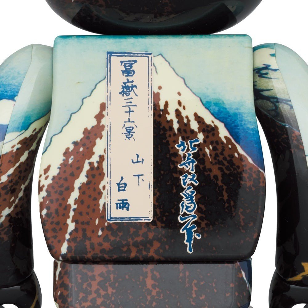 400 % und 100 % Bearbrick-Set – Katsushika Hokusai (Sanka Hakuu)