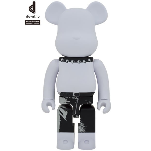 1000 % Bearbrick – The Rolling Stones (Sticky Fingers – Weiß)