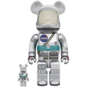 400 % und 100 % Bearbrick-Set – Project Mercury Astronaut (NASA)