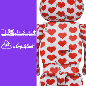 400 % und 100 % Bearbrick-Set – White Heart von HIDE