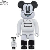 400 % und 100 % Bearbrick-Set – Mickey Mouse (Nacht)