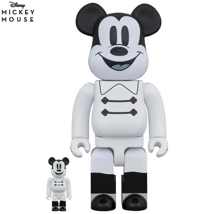 400 % und 100 % Bearbrick-Set – Mickey Mouse (Nacht)