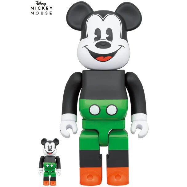 400 % und 100 % Bearbrick-Set – Mickey Mouse (Poster aus den 1930er Jahren)