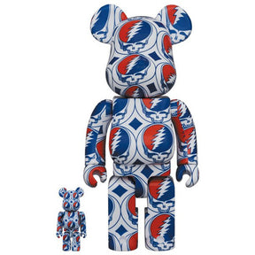 400 % und 100 % Bearbrick-Set – Grateful Dead (Steal Your Face)