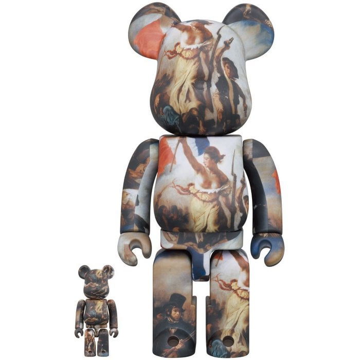 400 % und 100 % Bearbrick-Set – Eugène Delacroix (Liberty Leading the People)