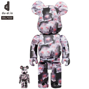 400 % und 100 % Bearbrick-Set – Rosa unsterbliche Qualle (Benikurage)