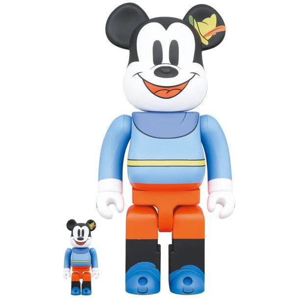 400 % und 100 % Bearbrick-Set – Mickey Mouse (Brave Little Tailor)