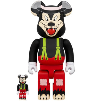 400 % und 100 % Bearbrick-Set – Der große böse Wolf (Disney)