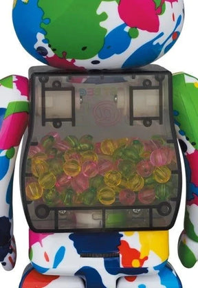 400% & 100% Bearbrick sæt - My First Bearbrick Baby (Color Splash)