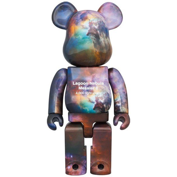 400 % und 100 % Bearbrick-Set – Hubble-Weltraumteleskop Lagunennebel (Messier 8)