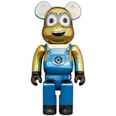 400 % und 100 % Bearbrick-Set – Minion Dave (Chrome-Ausgabe)