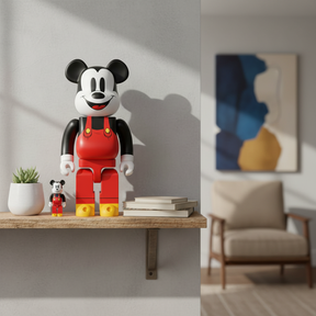 400% & 100% Bearbrick Set - Mickey Mouse (Boat Builders)-Medicom Toy-Bearbrick