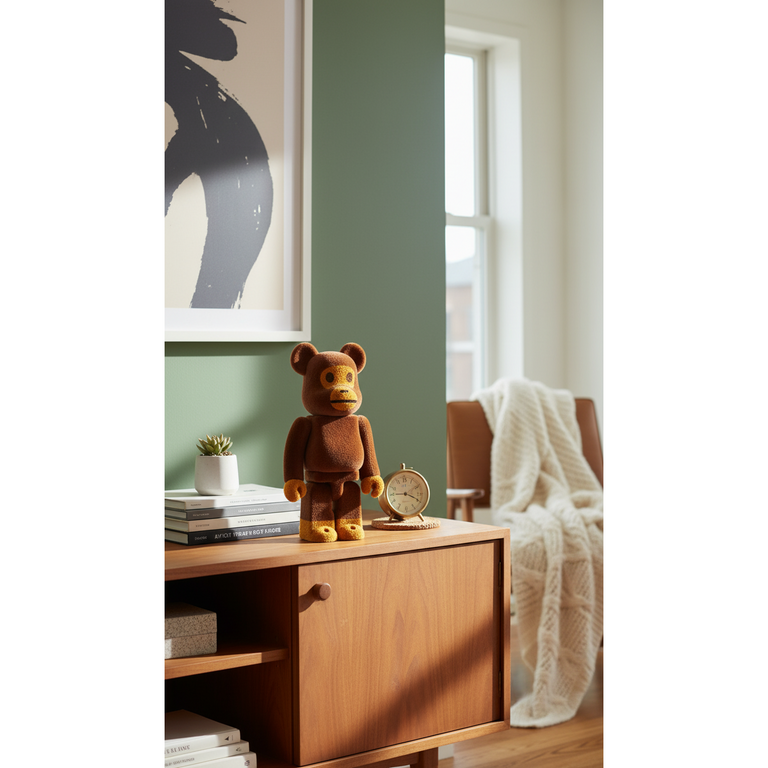 400% & 100% Bearbrick sæt - Baby Milo by BAPE - (Flocky ver.)-Medicom Toy-Bearbrick