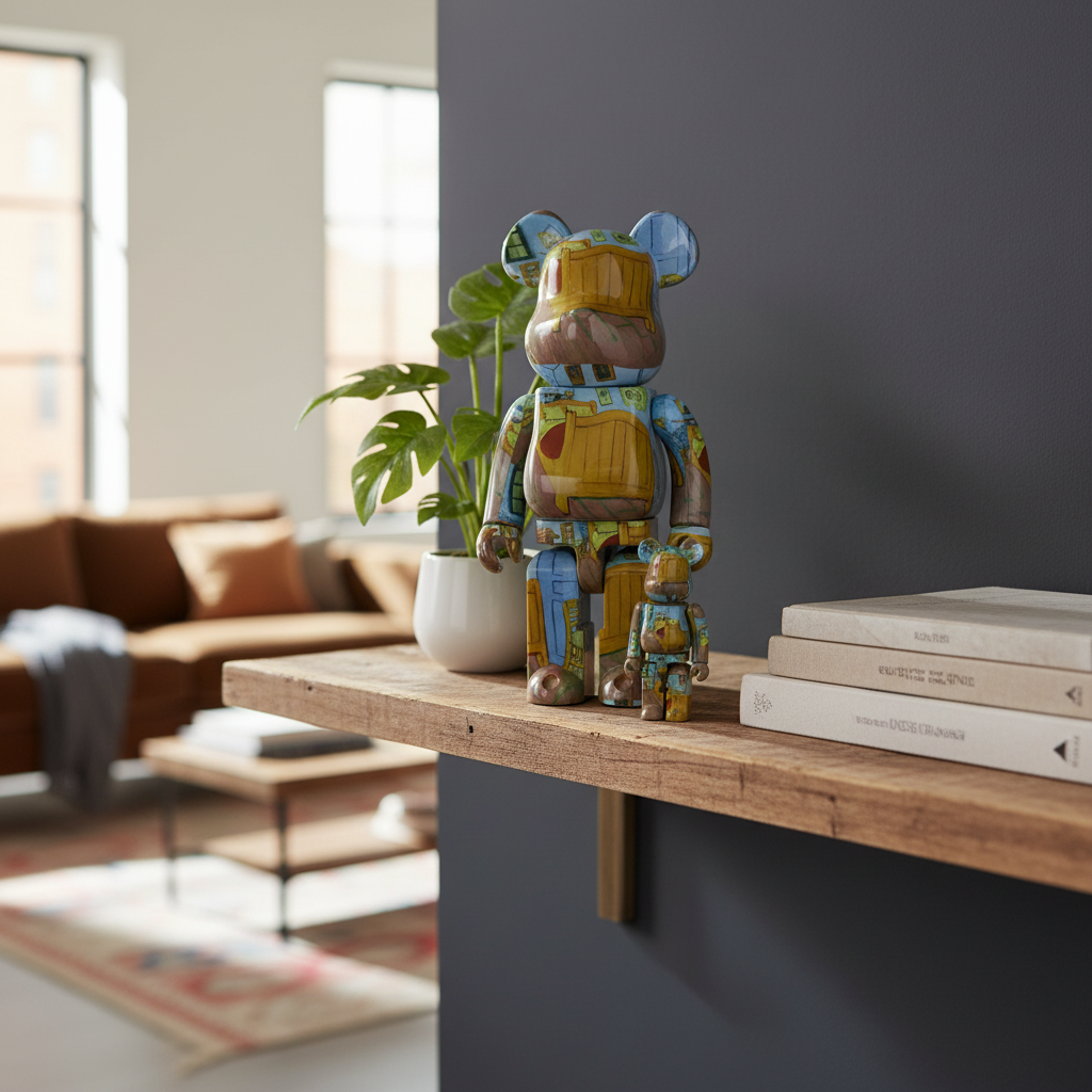 400% & 100% Bearbrick set – Van Gogh (The Bedroom)-Medicom Toy-Bearbrick