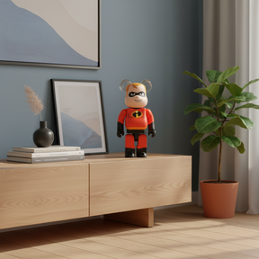 400% & 100% Bearbrick sæt - Mr. Incredible (Walt Disney)-Medicom Toy-Bearbrick