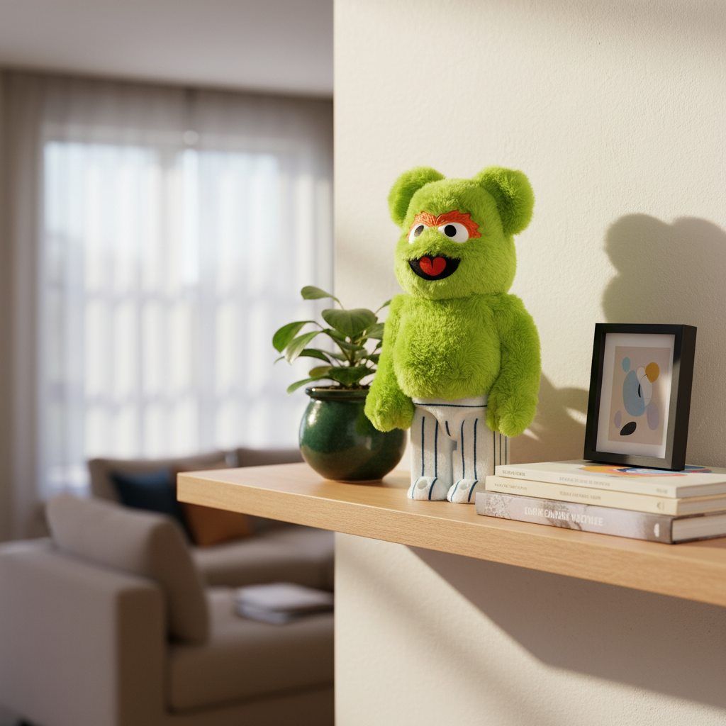400% & 100% Bearbrick sæt - Oscar The Grouch - Costume Edition (Sesame Street)-Medicom Toy-Bearbrick