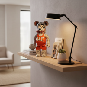 400% & 100% Bearbrick sæt - Rat Fink by Ed "Big Daddy" Roth (Gray)-Medicom Toy-Bearbrick