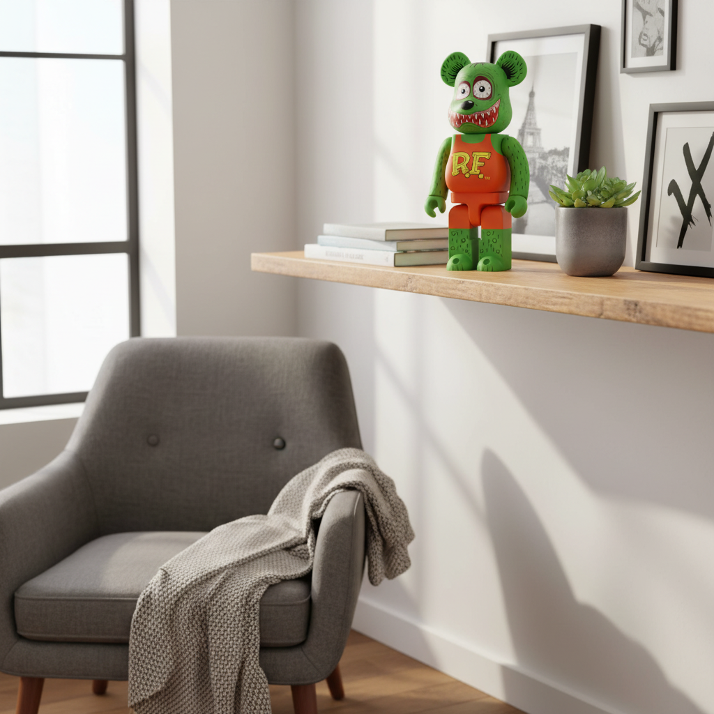 400% & 100% Bearbrick sæt - Rat Fink by Ed "Big Daddy" Roth-Medicom Toy-Bearbrick