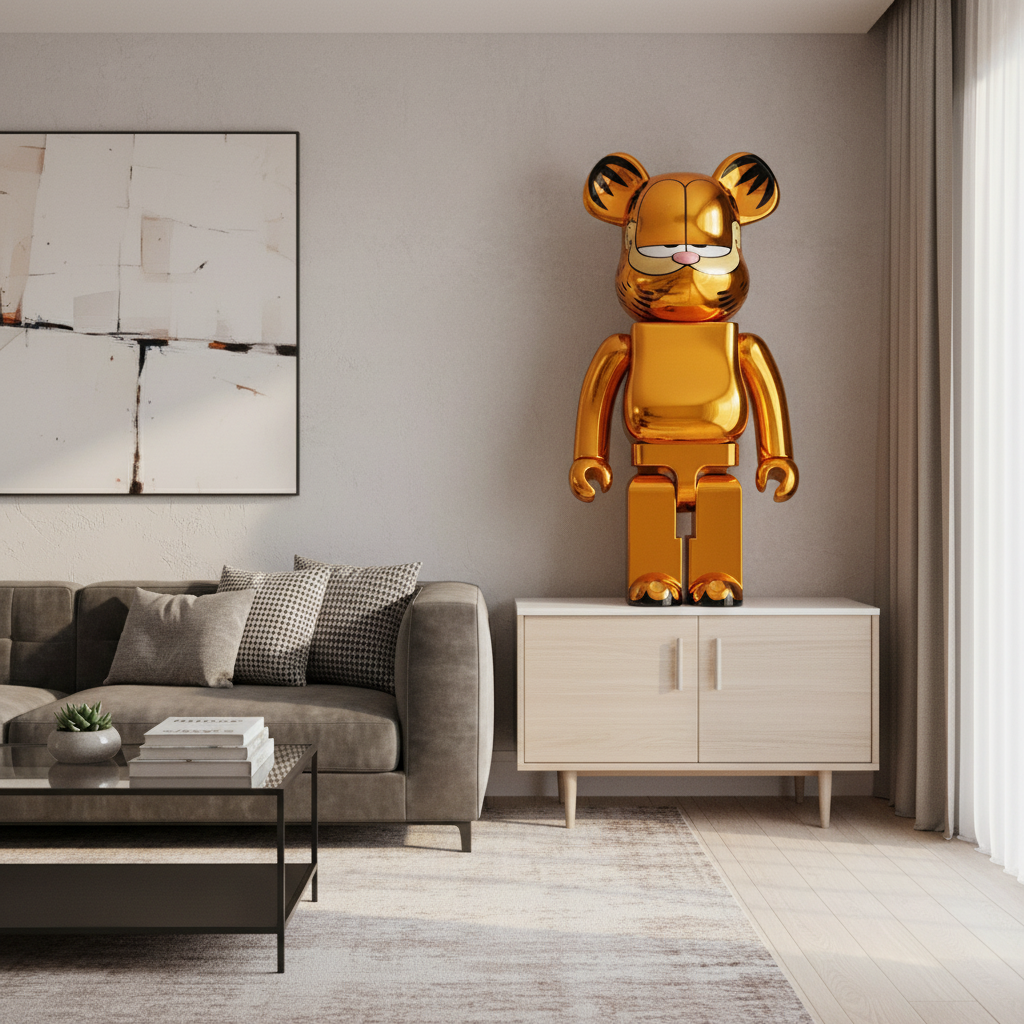 Bearbrick - Garfield in Gold Chrome | Jetzt online kaufen