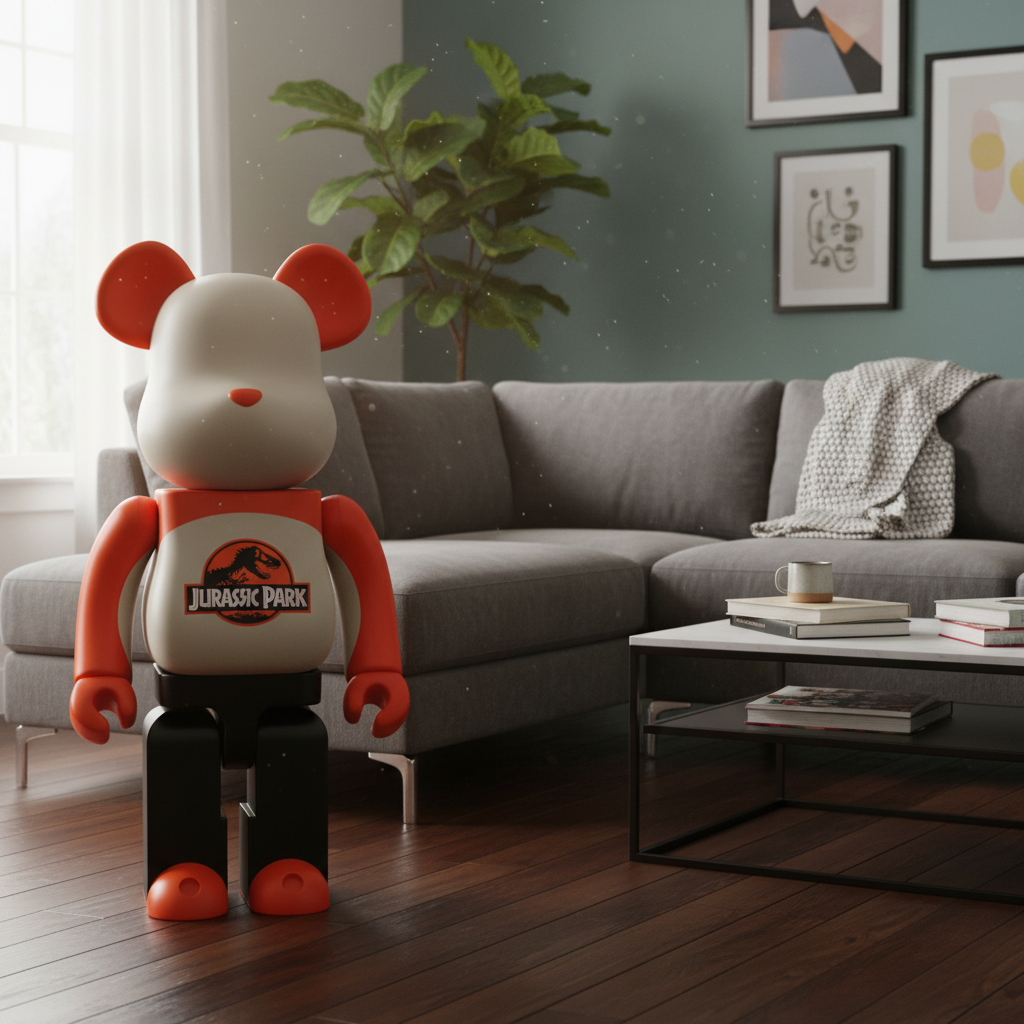 1000% Bearbrick - Jurassic Park-Medicom Toy-Bearbrick