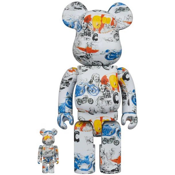 400 % und 100 % Bearbrick-Set – Andy Warhol (Letztes Abendmahl – The Big C)