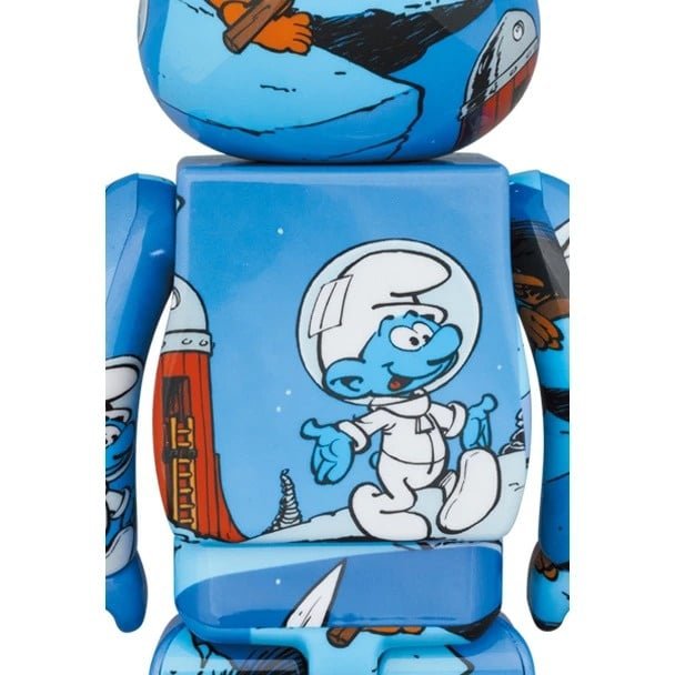 400 % und 100 % Bearbrick-Set – The Astrosmurf (Die Schlümpfe)