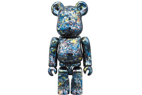 400% & 100% Bearbrick Set – Jackson Pollock Studio (Chrome-Version)