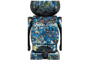 400% & 100% Bearbrick Set – Jackson Pollock Studio (Chrome-Version)