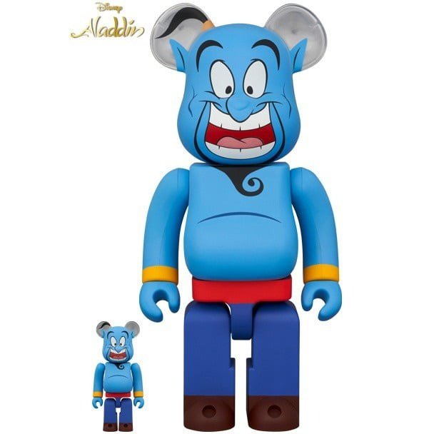 400 % und 100 % Bearbrick-Set – Genie (Disney Aladdin)