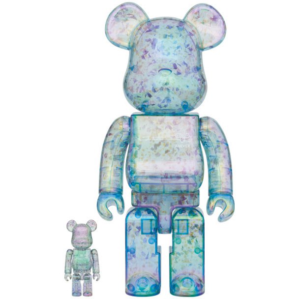 400 % und 100 % Bearbrick-Set – Anever (blau) von Onward Kashiyama 