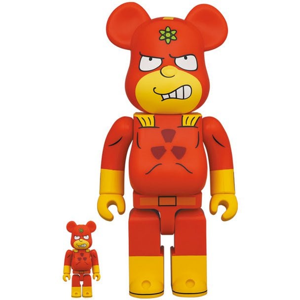 400 % und 100 % Bearbrick-Set – Radioaktiver Mann (Die Simpsons)