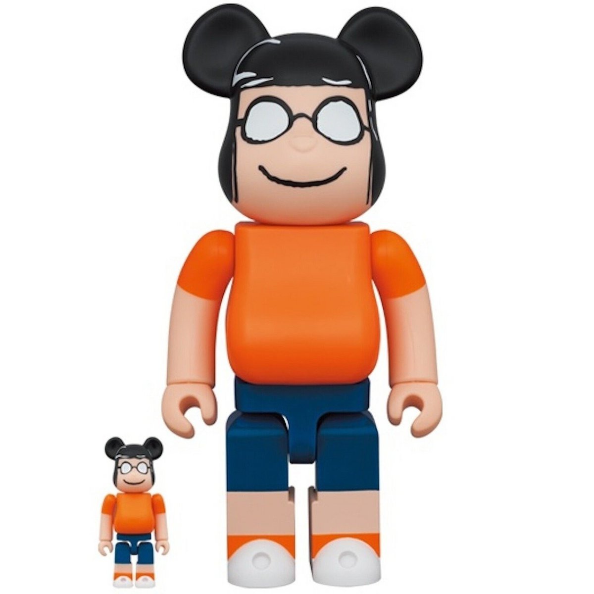 400 % und 100 % Bearbrick-Set – Marcie (Erdnüsse)