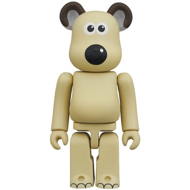 400 % und 100 % Bearbrick-Set – Gromit (Wallace &amp; Gromit)