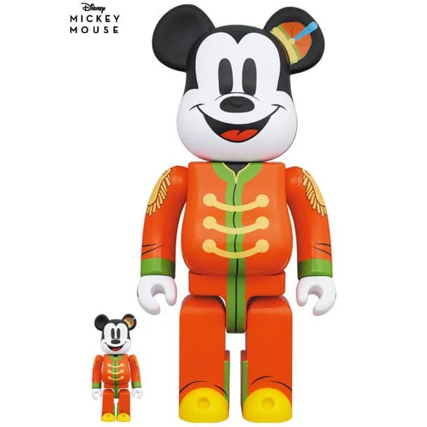 400 % und 100 % Bearbrick-Set – Mickey Mouse (The Band Concert)