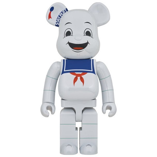 1000 % Bearbrick – Stay Puft Marshmallow Man (Weißes Chrom)