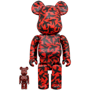 400 % und 100 % Bearbrick-Set – Die Vögel (Alfred Hitchcock)