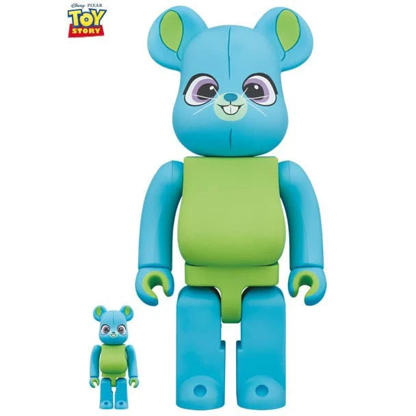 400 % und 100 % Bearbrick-Set – Hase (Toy Story 4)