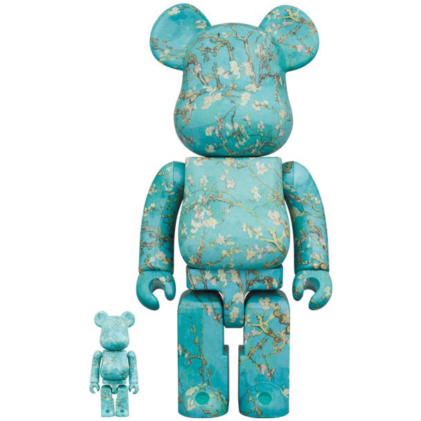 400 % und 100 % Bearbrick-Set – Vincent Van Gogh (Mandelblüten)