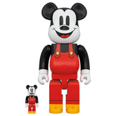 400% &amp; 100% Bearbrick Set - Mickey Mouse (Bootsbauer)