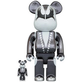 400 % und 100 % Bearbrick-Set – KISS Demon (Chrome ed.)