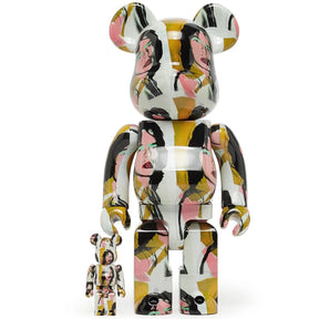 400 % und 100 % Bearbrick-Set – Mick Jagger (Andy Warhol)